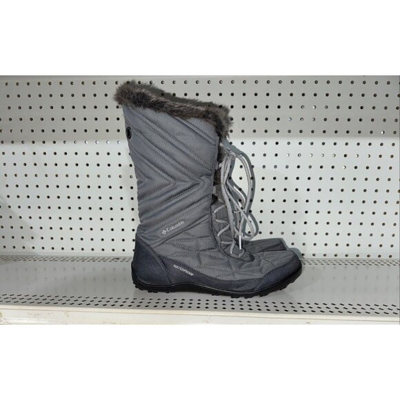 Columbia Minx Mid III Womens Waterproof Insulated Winter Snow Boots Size 11 Gray - Picture 1 of 9